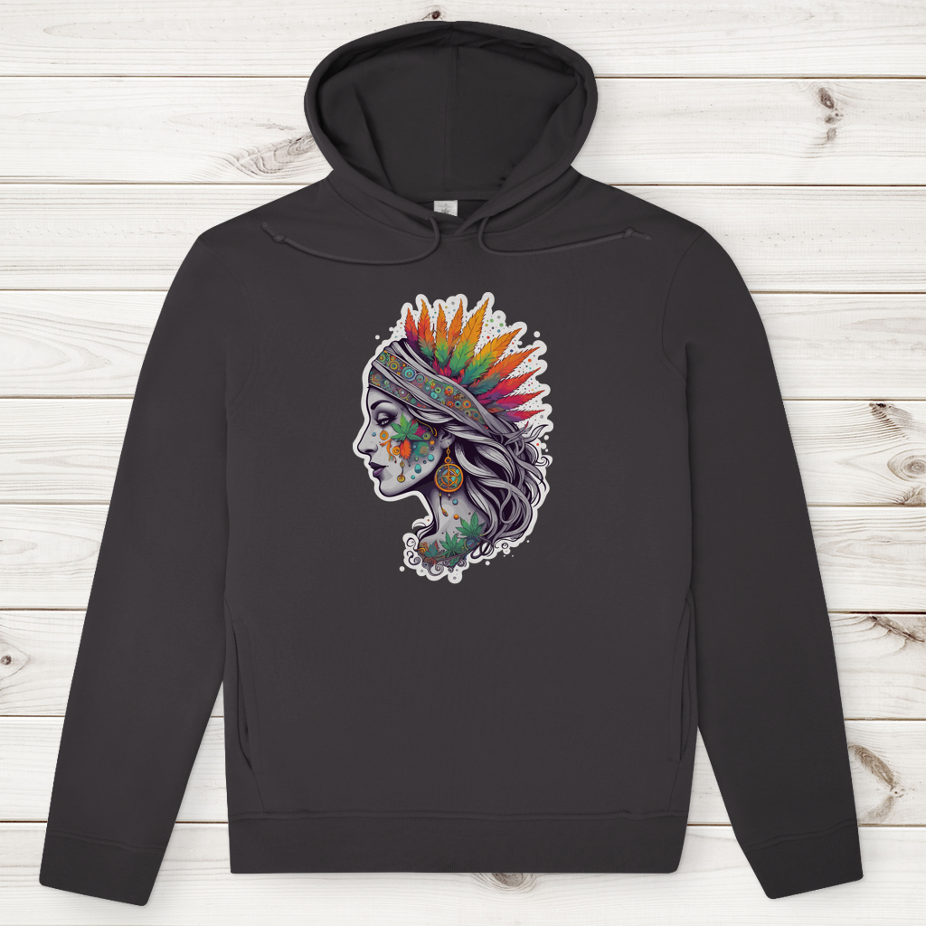 Herren Premium Bio Hoodie Boho Cannabis Queen