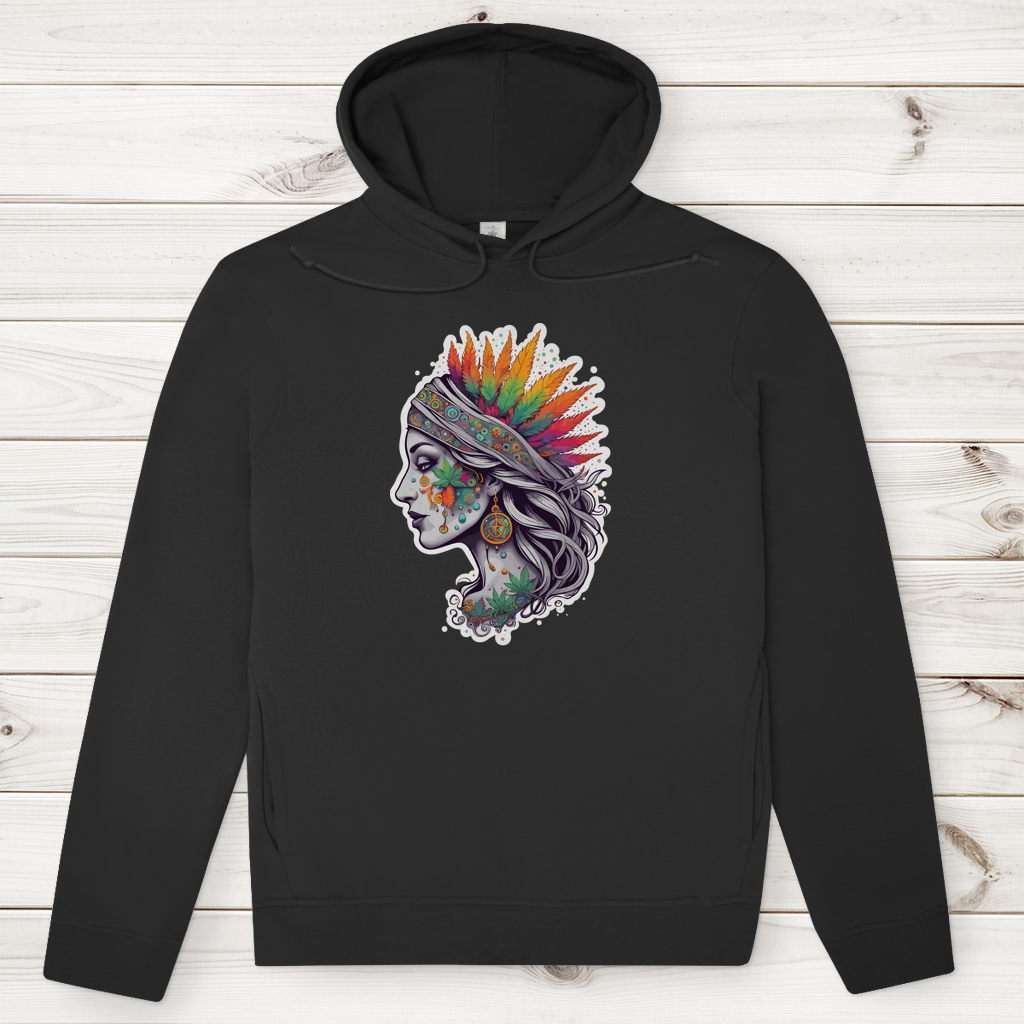 Herren Premium Bio Hoodie Boho Cannabis Queen
