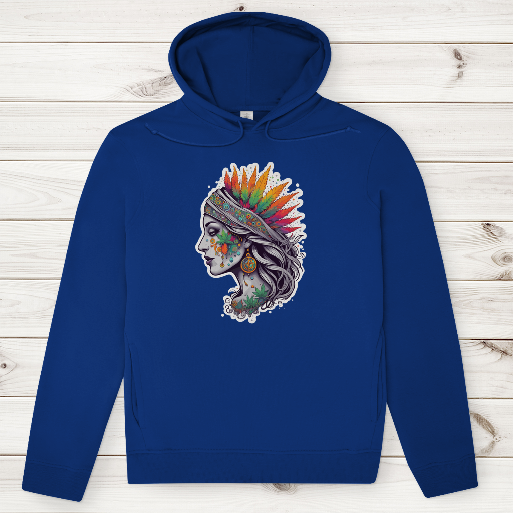 Herren Premium Bio Hoodie Boho Cannabis Queen