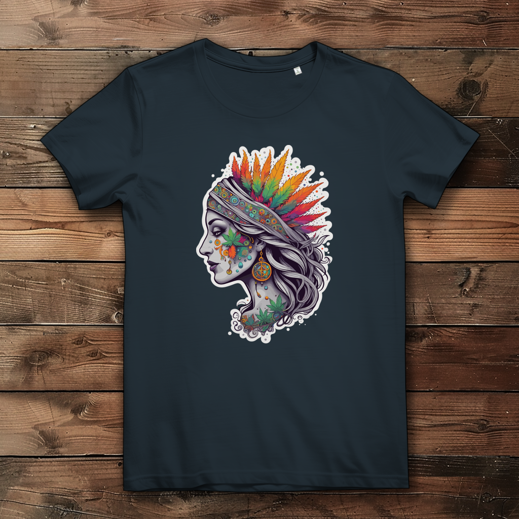 Damen Premium Bio T-Shirt Boho Cannabis Queen