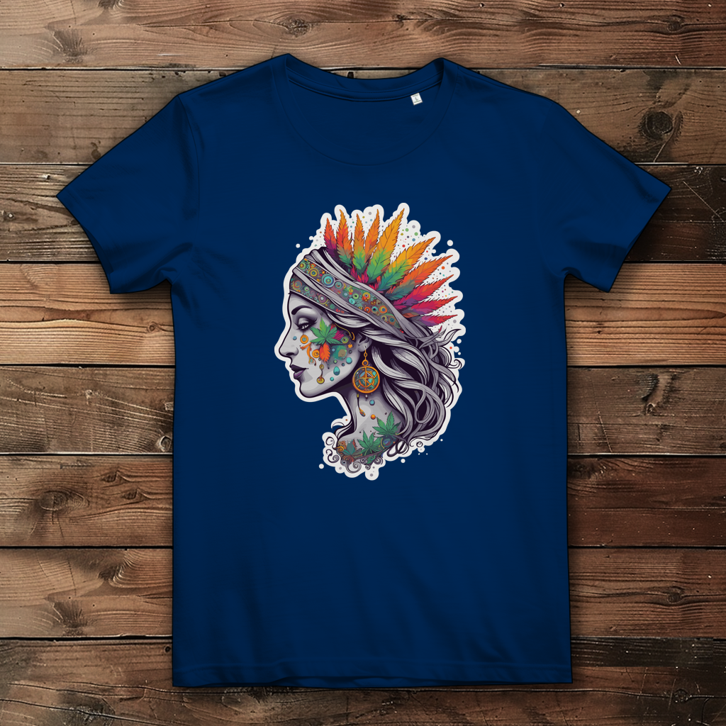 Damen Premium Bio T-Shirt Boho Cannabis Queen