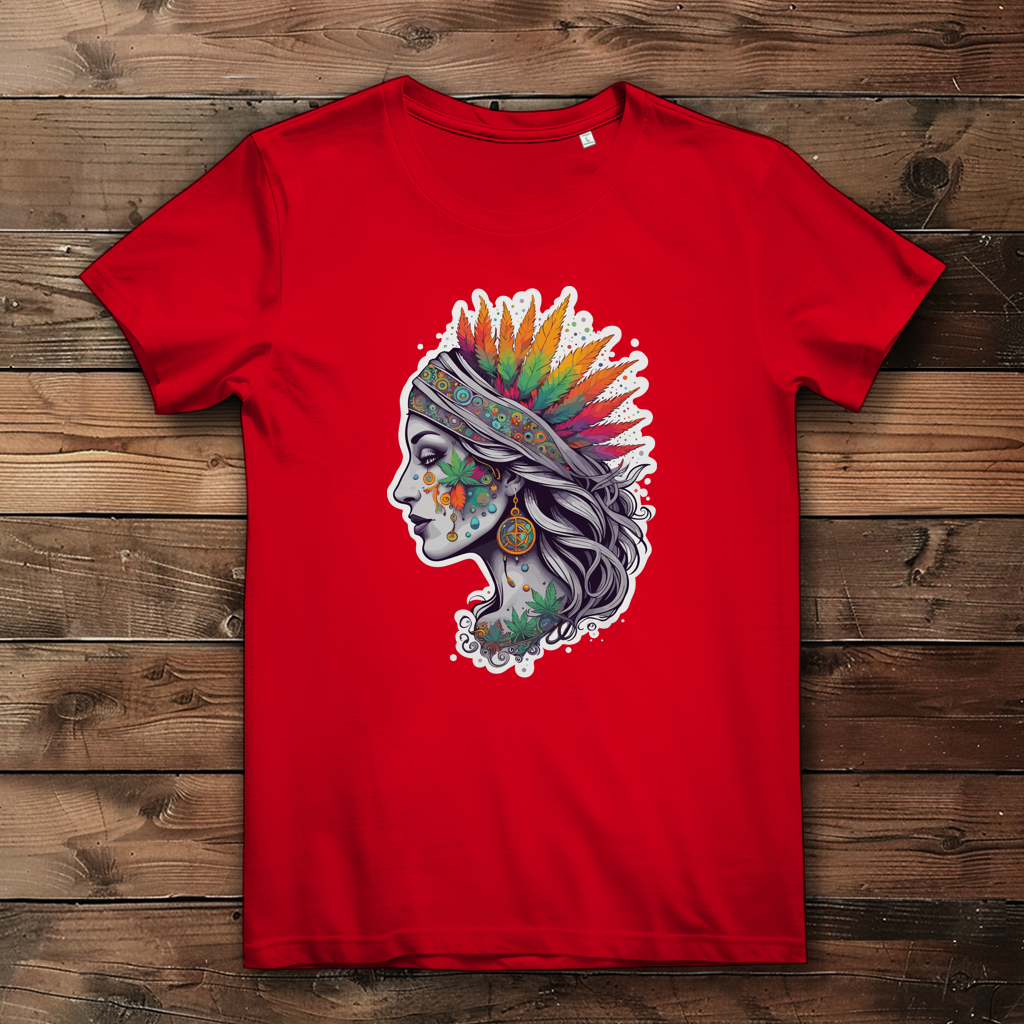 Damen Premium Bio T-Shirt Boho Cannabis Queen