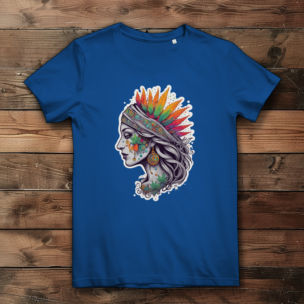 Damen Premium Bio T-Shirt Boho Cannabis Queen
