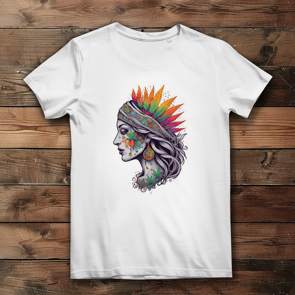 Damen Premium Bio T-Shirt Boho Cannabis Queen