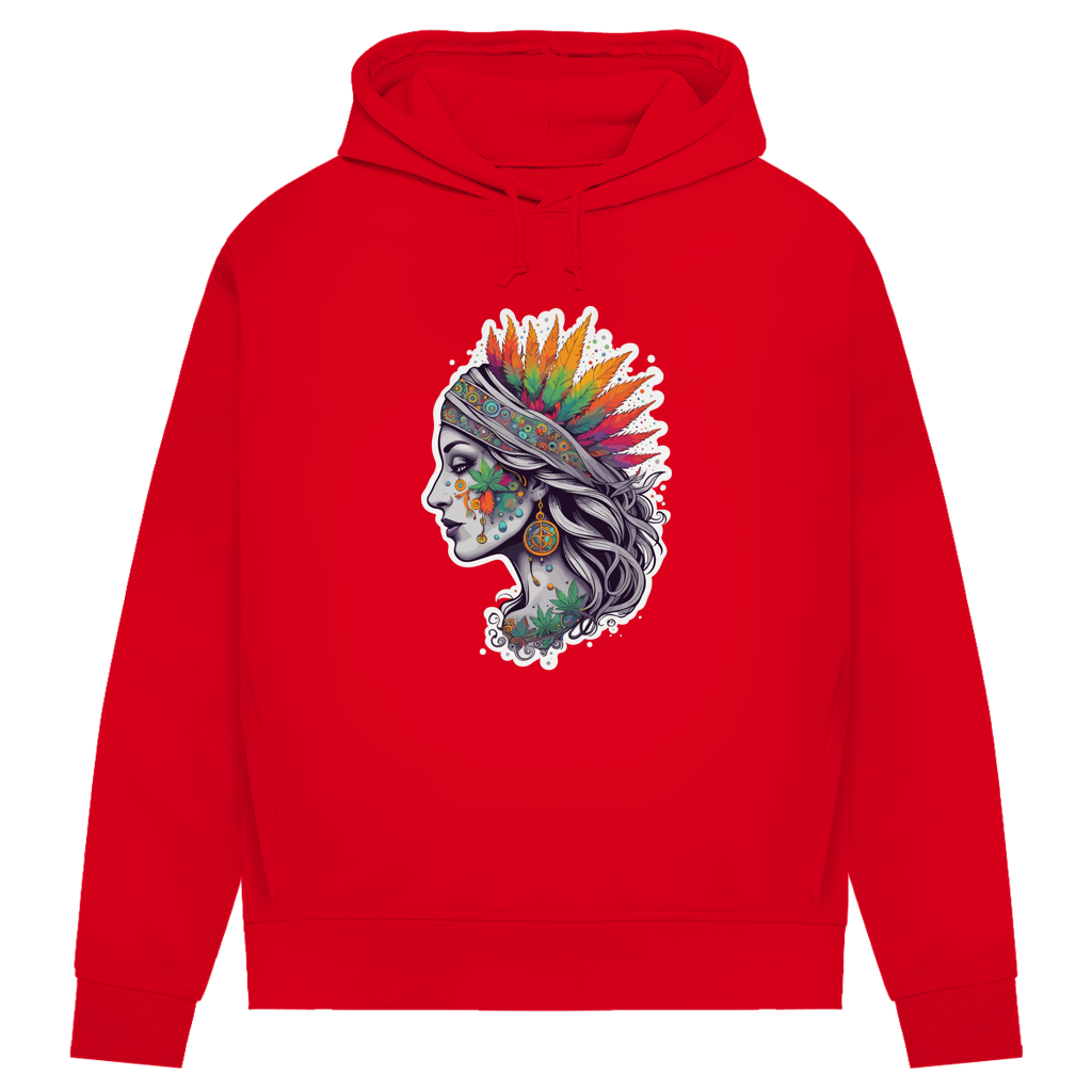 Damen Premium Bio Hoodie Boho Cannabis Queen