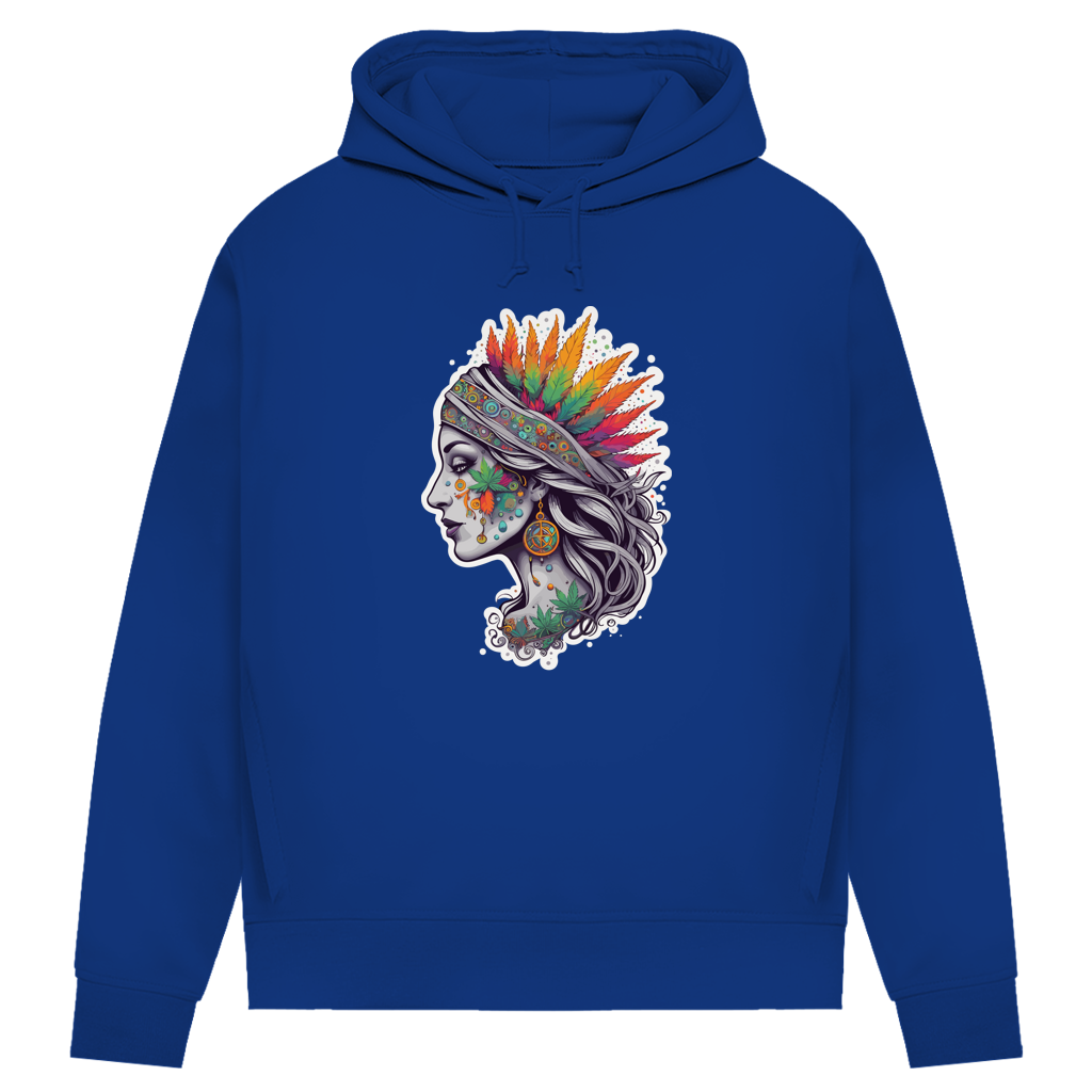 Damen Premium Bio Hoodie Boho Cannabis Queen