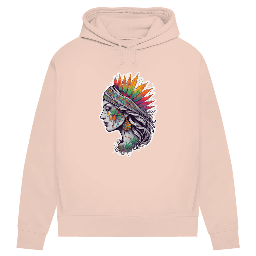 Damen Premium Bio Hoodie Boho Cannabis Queen