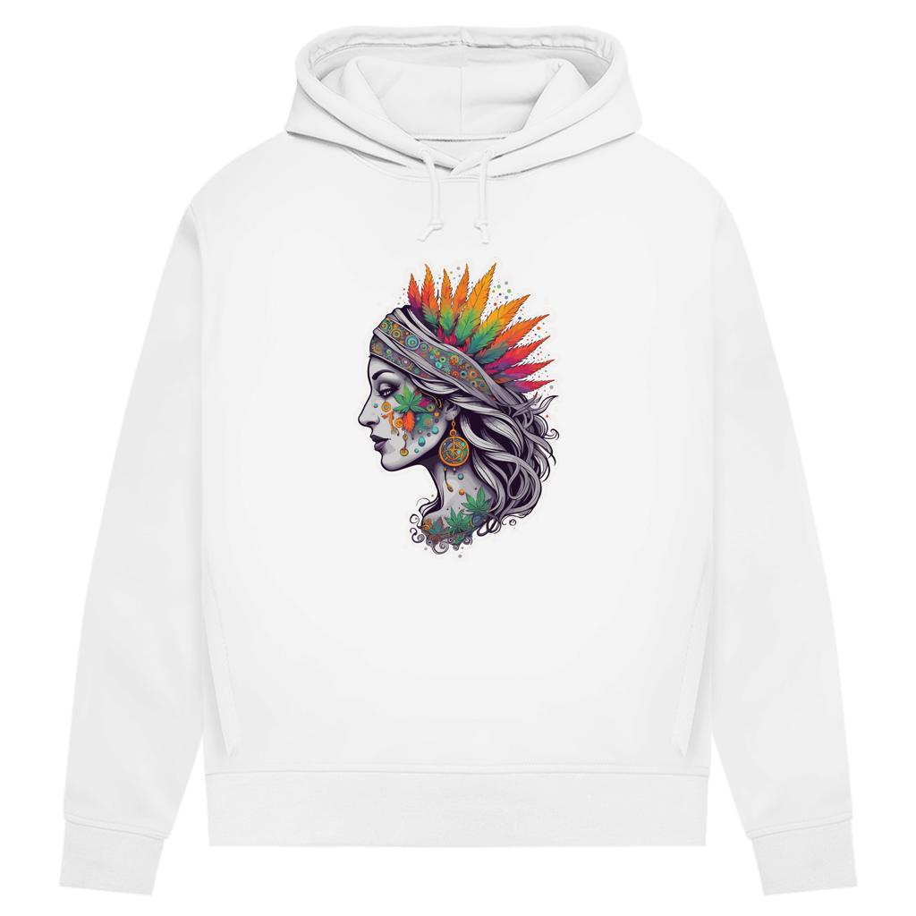 Damen Premium Bio Hoodie Boho Cannabis Queen