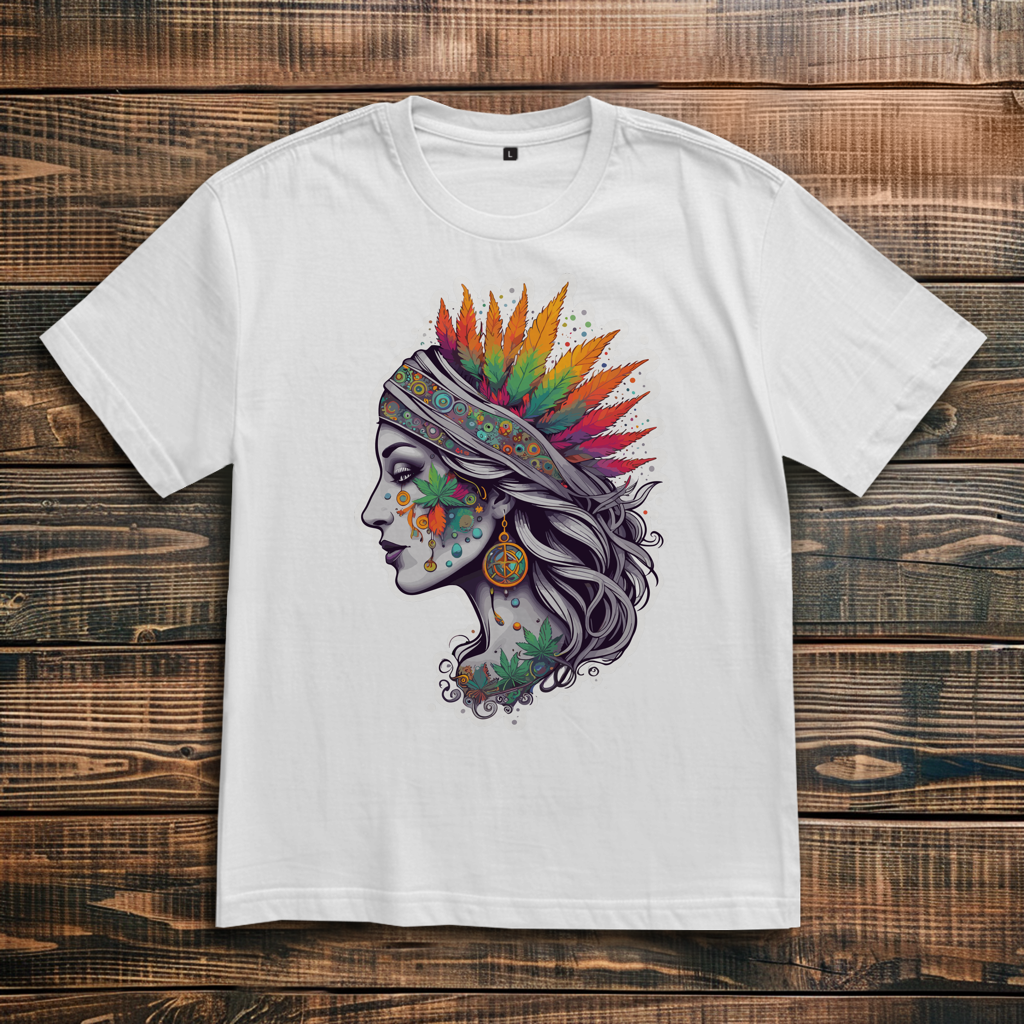 Oversize T-Shirt Boho Cannabis Queen