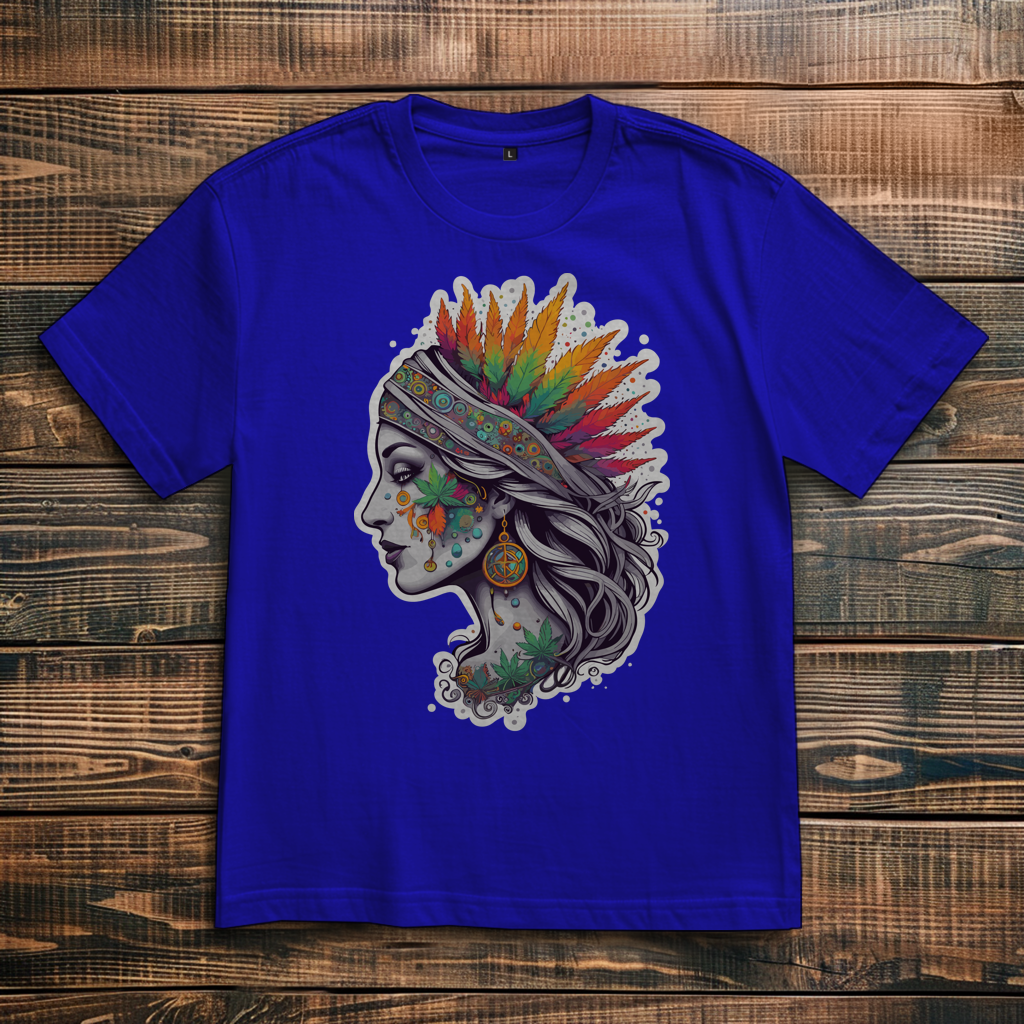 Oversize T-Shirt Boho Cannabis Queen