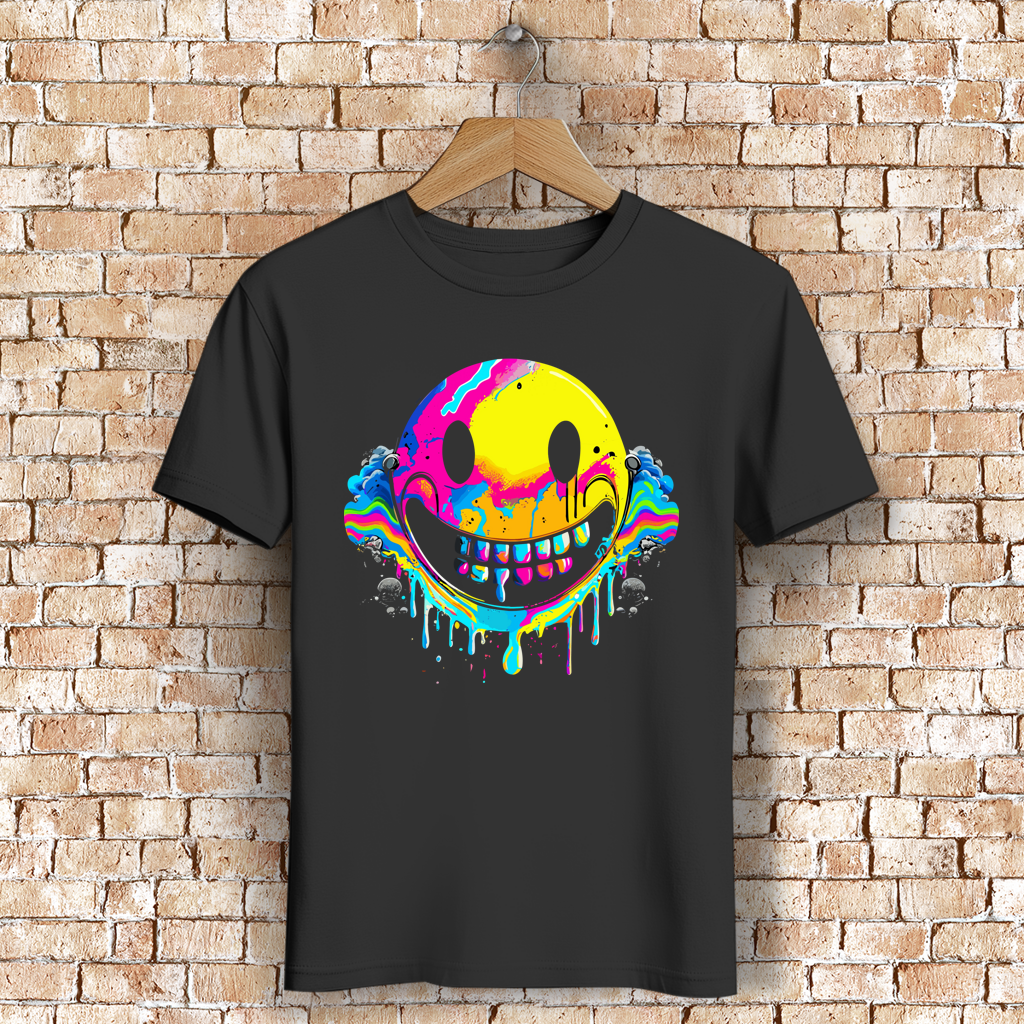 Herren Premium Bio T-Shirt Drip Smiley
