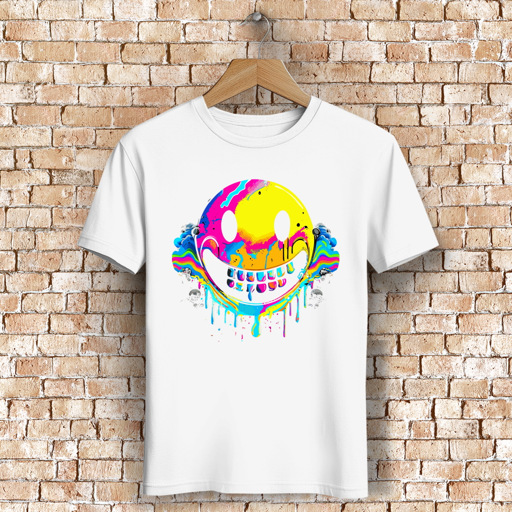 Herren Premium Bio T-Shirt Drip Smiley