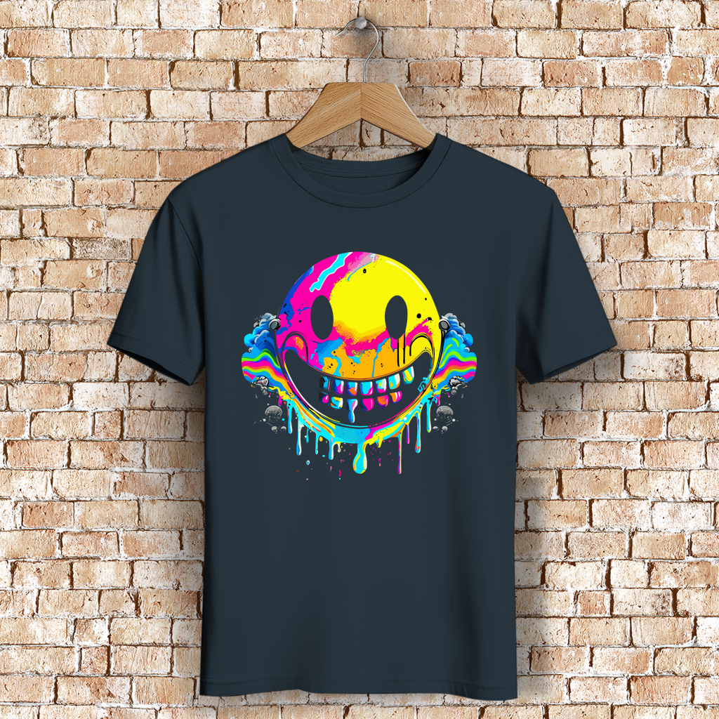 Herren Premium Bio T-Shirt Drip Smiley