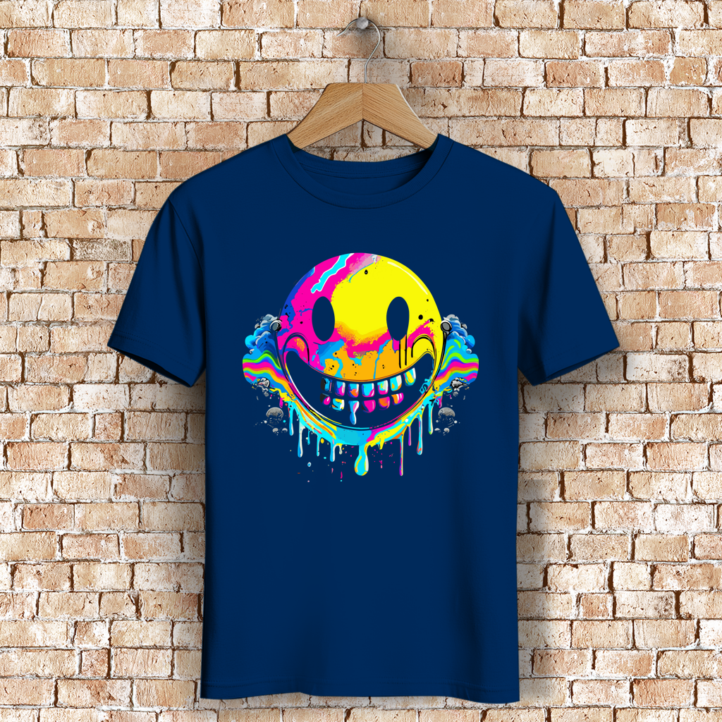 Herren Premium Bio T-Shirt Drip Smiley