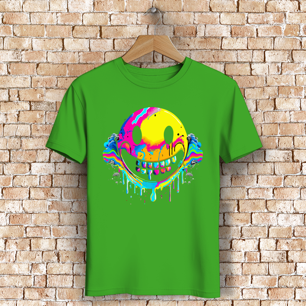 Herren Premium Bio T-Shirt Drip Smiley