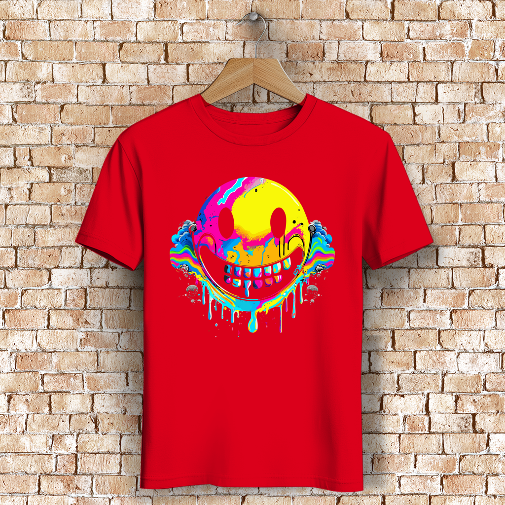 Herren Premium Bio T-Shirt Drip Smiley