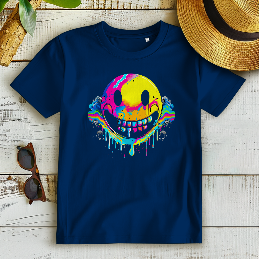 Damen Premium Bio T-Shirt Drip Smiley