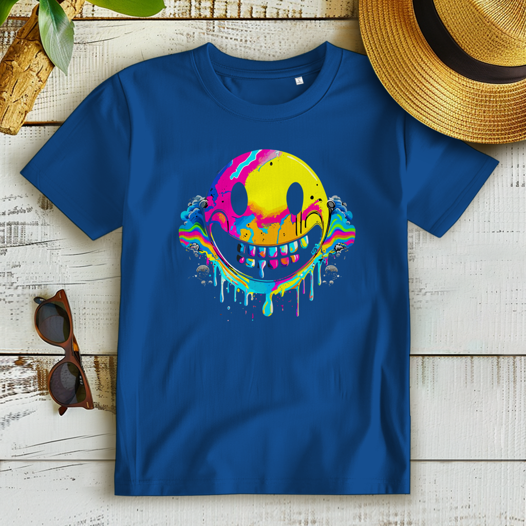 Damen Premium Bio T-Shirt Drip Smiley