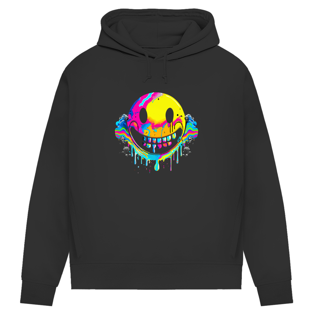 Damen Premium Bio Hoodie Drip Smiley
