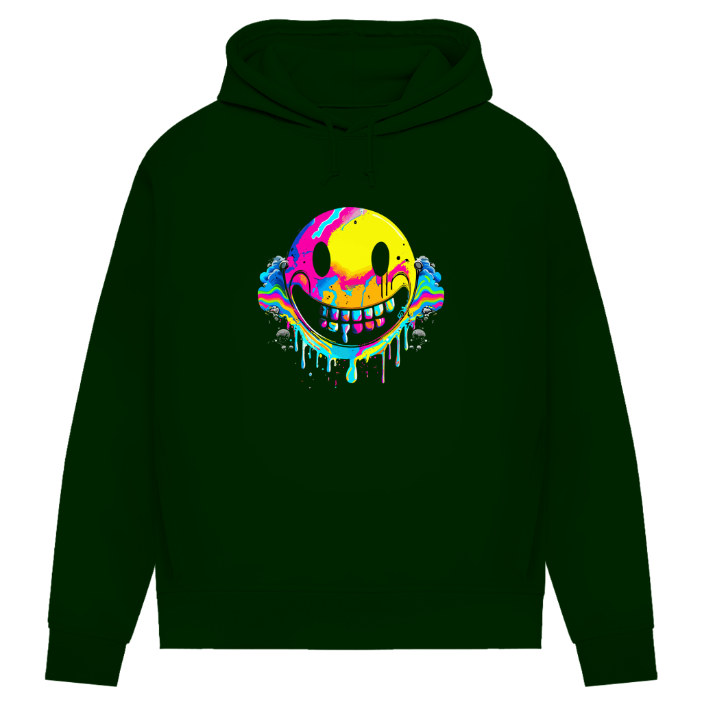 Damen Premium Bio Hoodie Drip Smiley