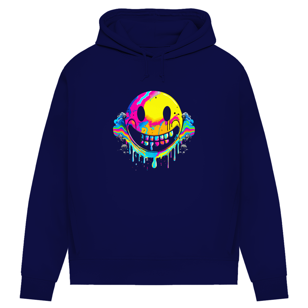 Damen Premium Bio Hoodie Drip Smiley
