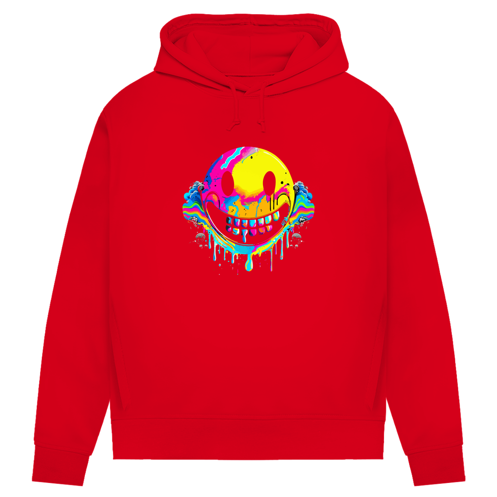 Damen Premium Bio Hoodie Drip Smiley