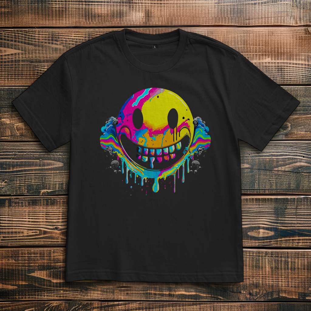 Oversize T-Shirt Drip Smiley