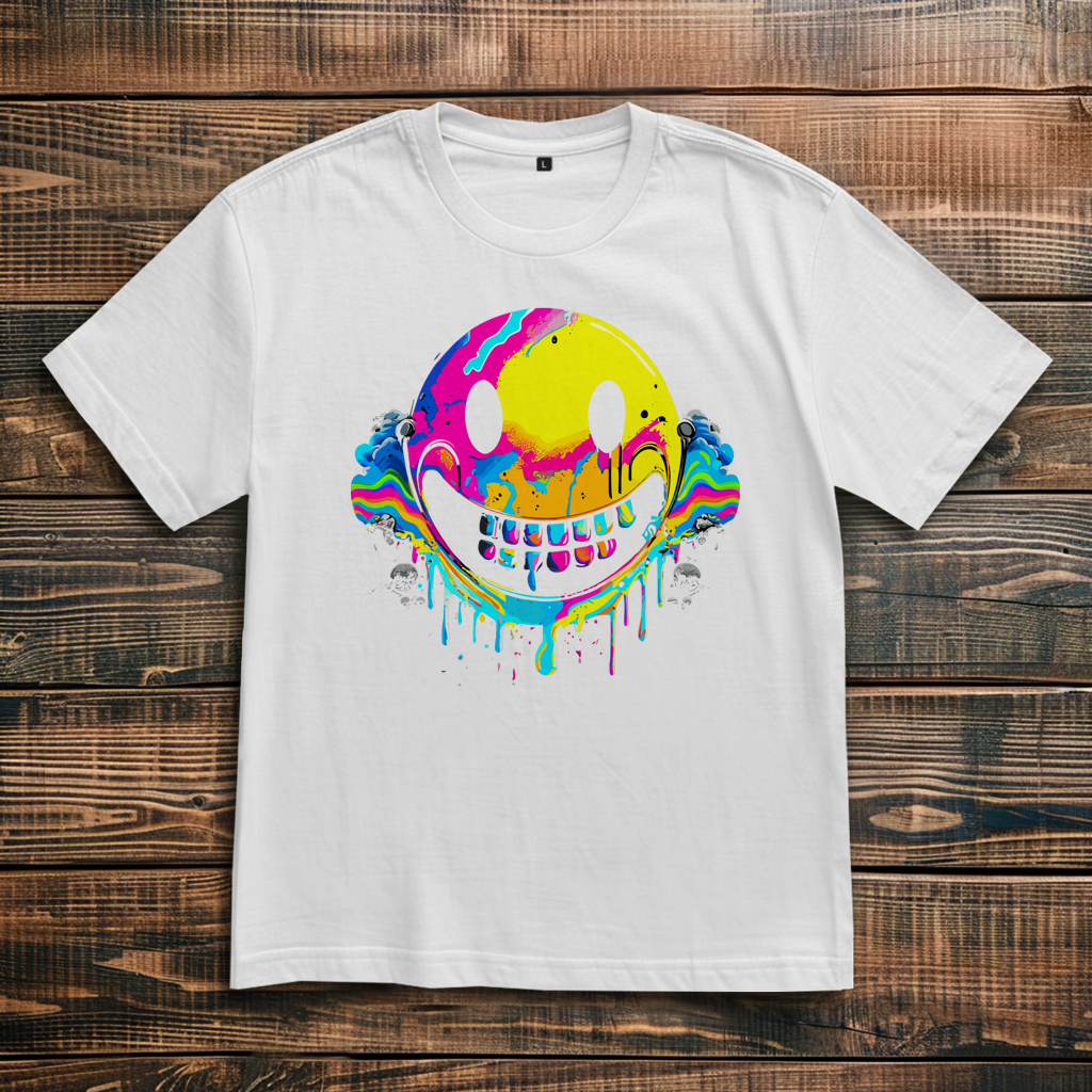 Oversize T-Shirt Drip Smiley