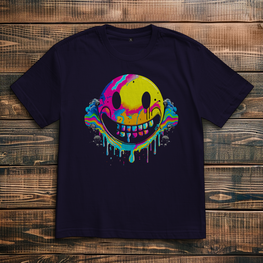 Oversize T-Shirt Drip Smiley