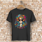 Herren Premium Bio T-Shirt Flower DJ Girl