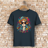 Herren Premium Bio T-Shirt Flower DJ Girl