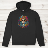 Herren Premium Bio Hoodie Flower DJ Girl