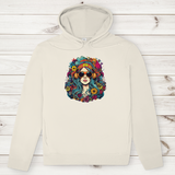 Herren Premium Bio Hoodie Flower DJ Girl