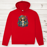 Herren Premium Bio Hoodie Flower DJ Girl