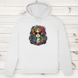 Herren Premium Bio Hoodie Flower DJ Girl