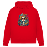Damen Premium Bio Hoodie Flower DJ Girl