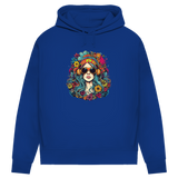 Damen Premium Bio Hoodie Flower DJ Girl