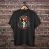 Oversize T-Shirt Flower DJ Girl