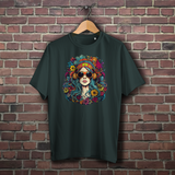 Oversize T-Shirt Flower DJ Girl