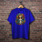 Oversize T-Shirt Flower DJ Girl