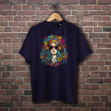 Oversize T-Shirt Flower DJ Girl