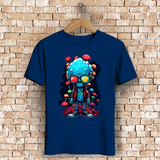 Herren Premium Bio T-Shirt Mushroom Skull Dude