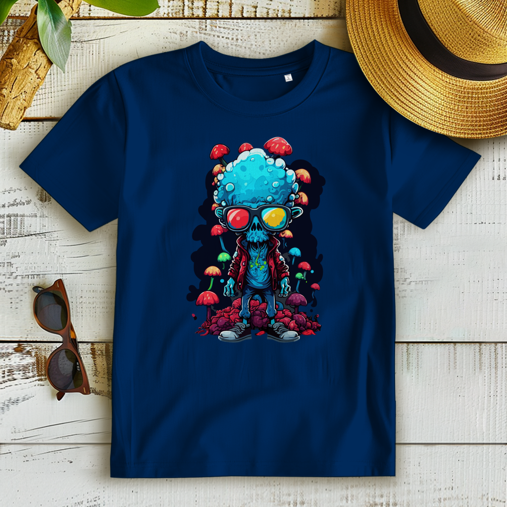 Damen Premium Bio T-Shirt Mushroom Skull Dude