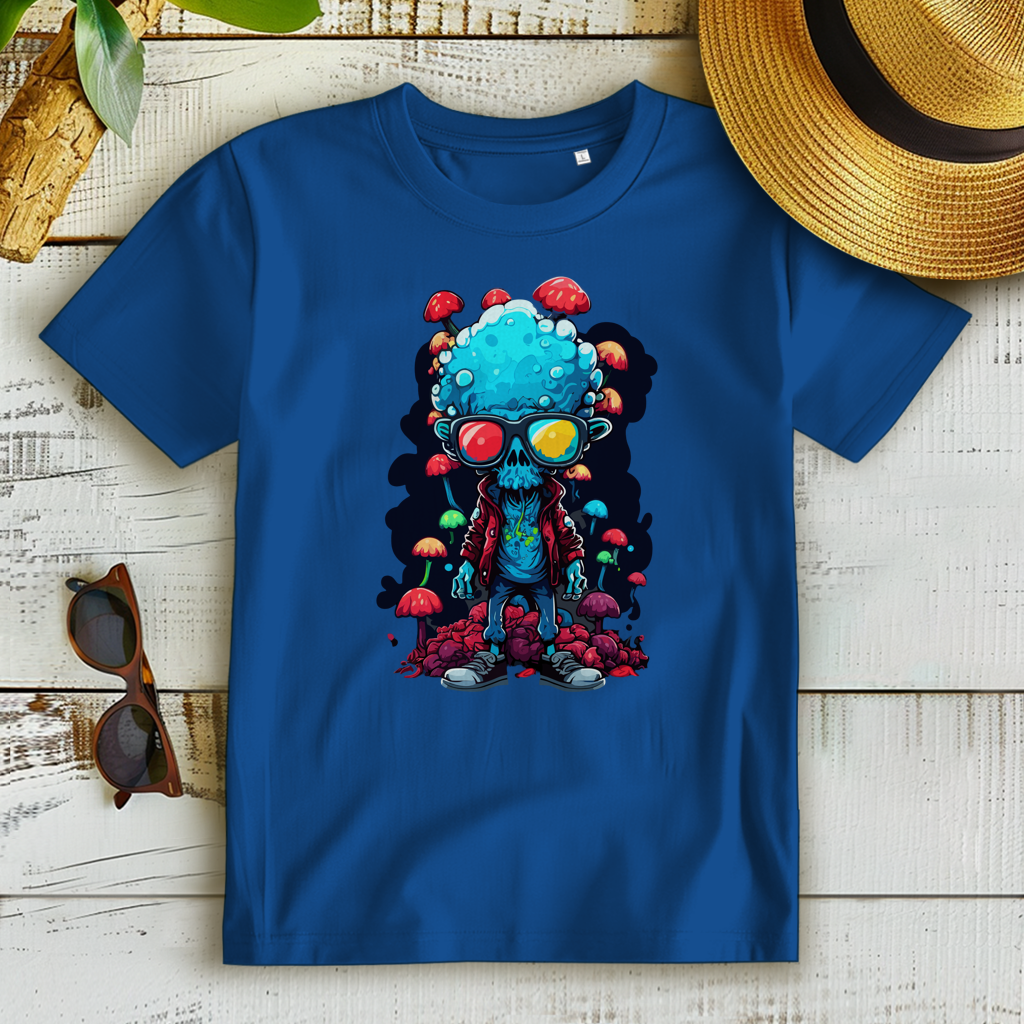Damen Premium Bio T-Shirt Mushroom Skull Dude
