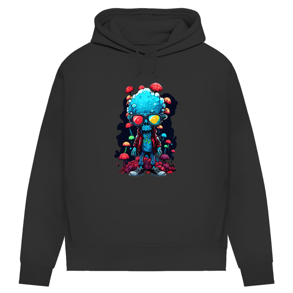 Damen Premium Bio Hoodie Mushroom Skull Dude
