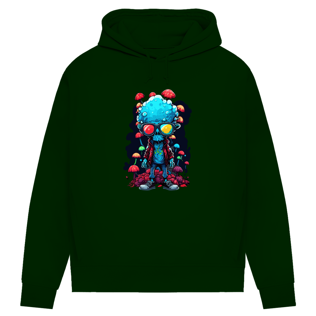 Damen Premium Bio Hoodie Mushroom Skull Dude