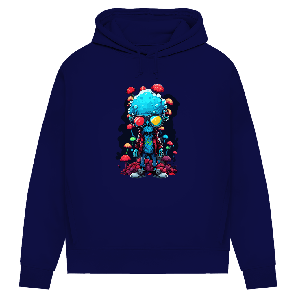 Damen Premium Bio Hoodie Mushroom Skull Dude