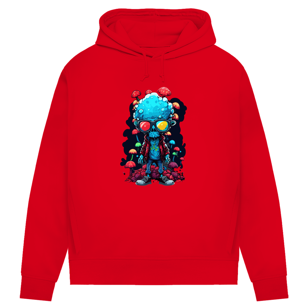 Damen Premium Bio Hoodie Mushroom Skull Dude