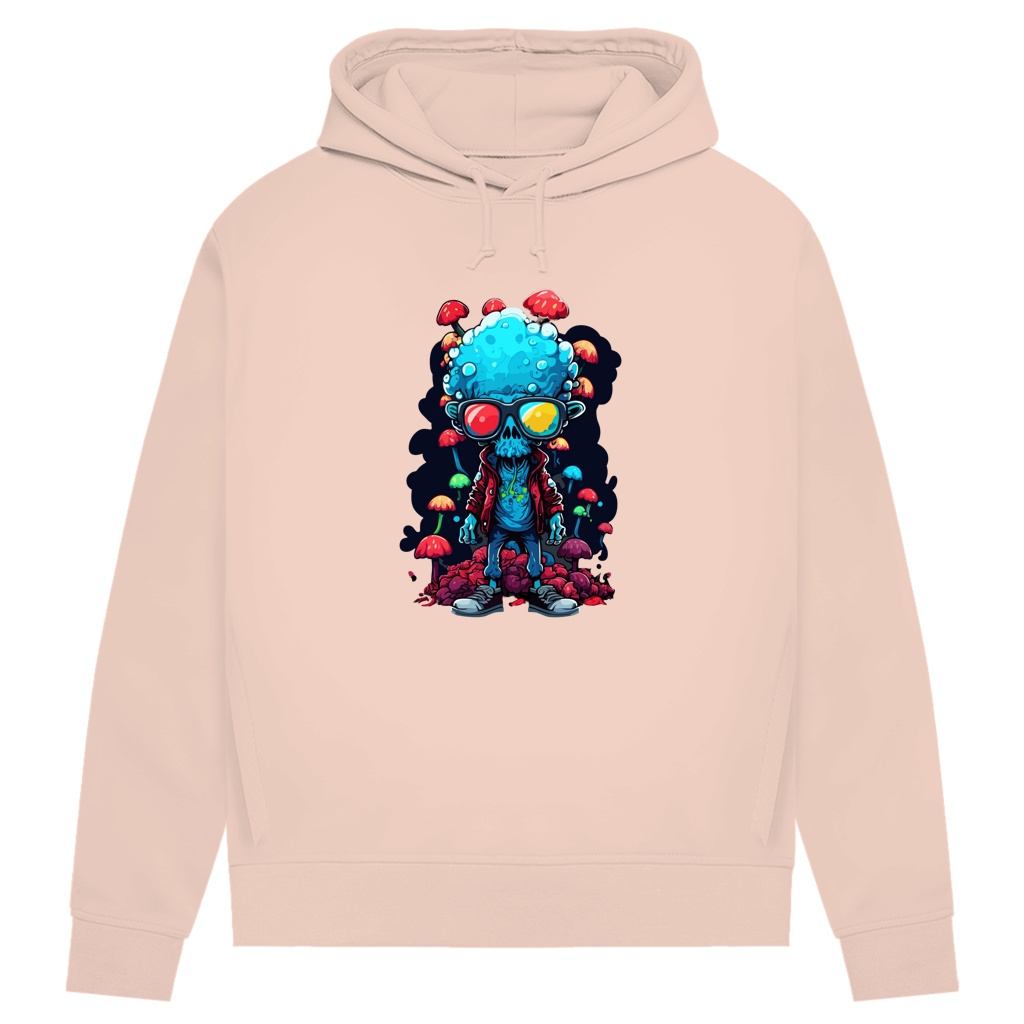 Damen Premium Bio Hoodie Mushroom Skull Dude