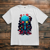 Oversize T-Shirt Mushroom Skull Dude